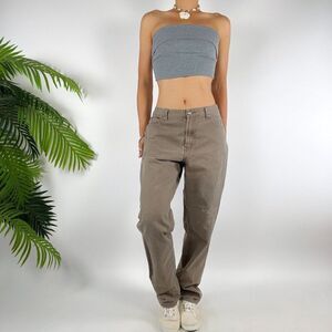 Women's Vintage 90s Old Navy Granola Girl Green Low Rise Straight Leg Jeans / 10